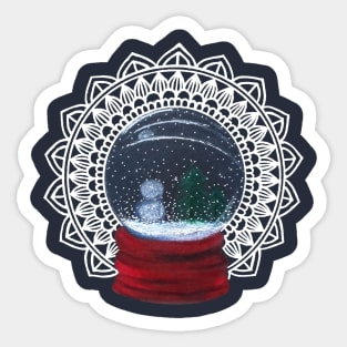 Mandala Snowball Sticker